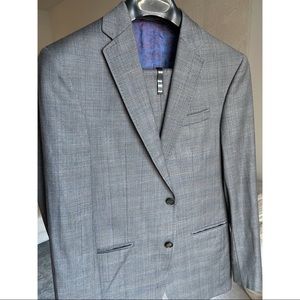 Mens Ted Baker Endurance London Silver Grey Slim Fit Suit size 36R